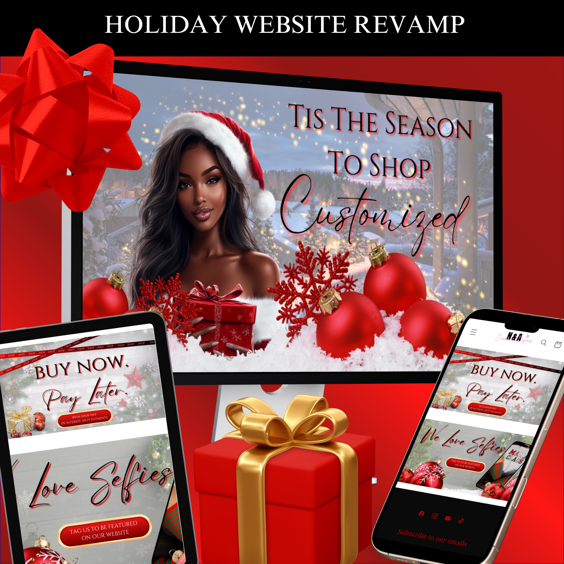 Shopify Website Revamp-Design HOLIDAY EDITION