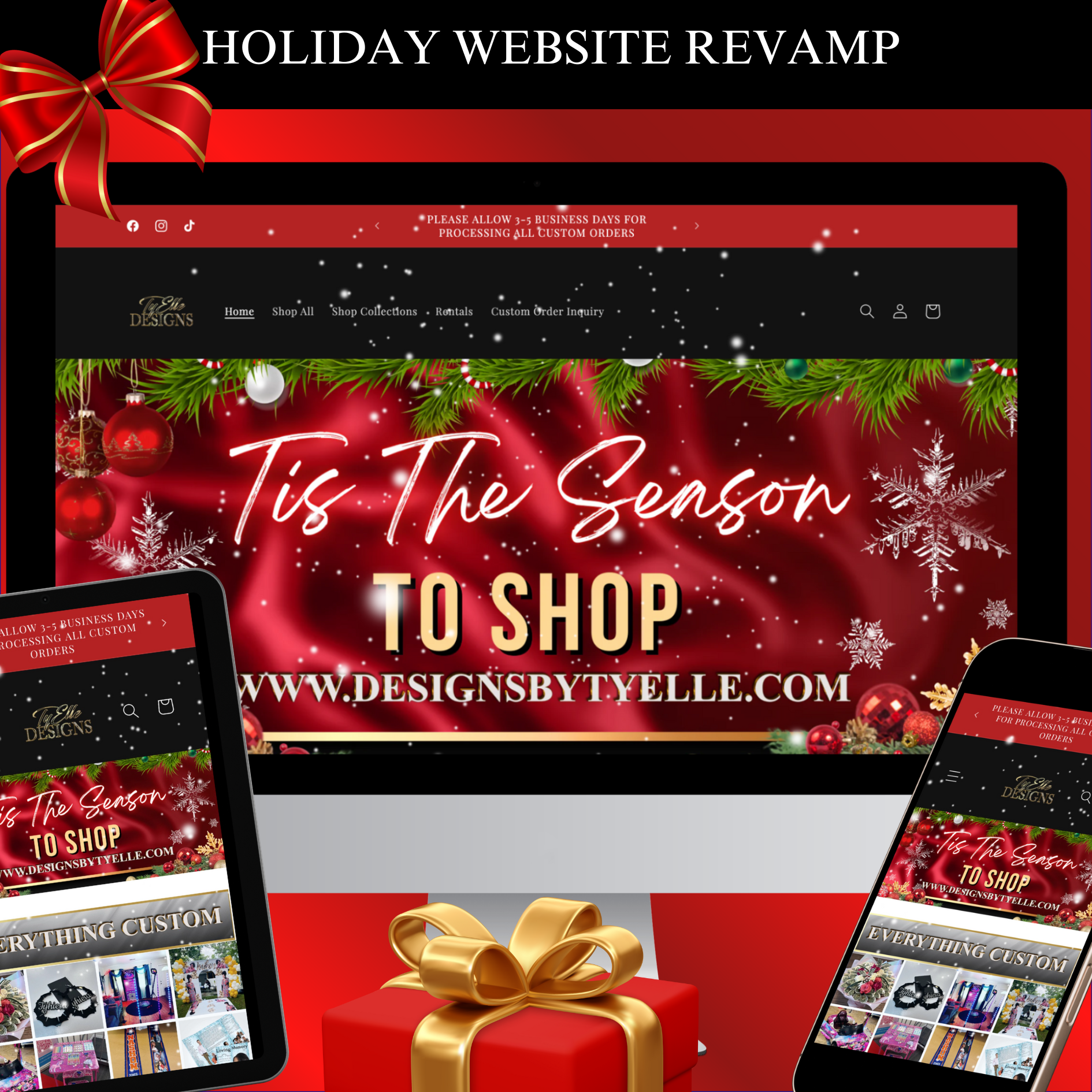 Shopify Website Revamp-Design HOLIDAY EDITION