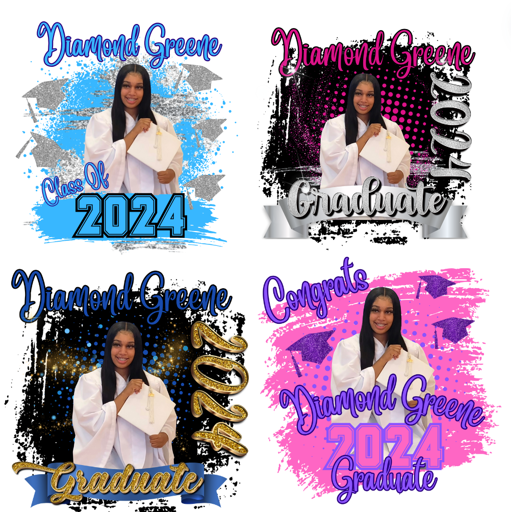 Graduation Grad Pack Center Print Design (Canva Editable)