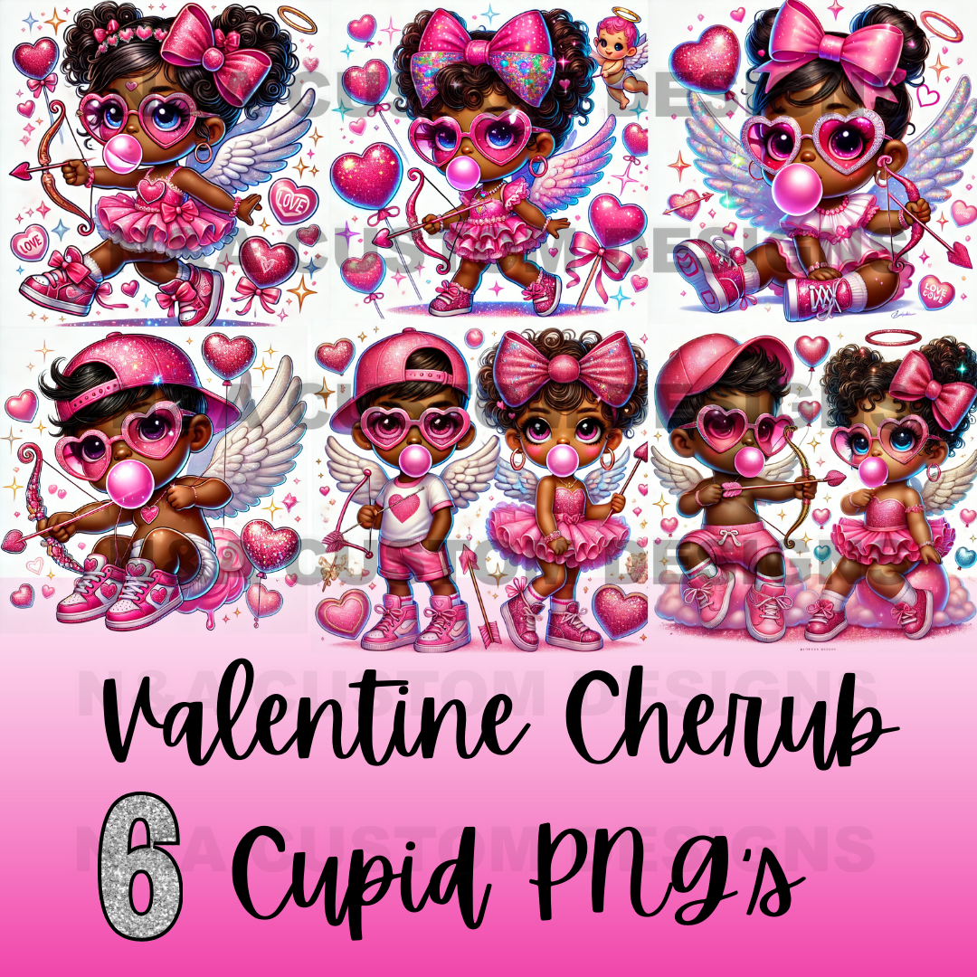 6 Cherub Valentine PNG's
