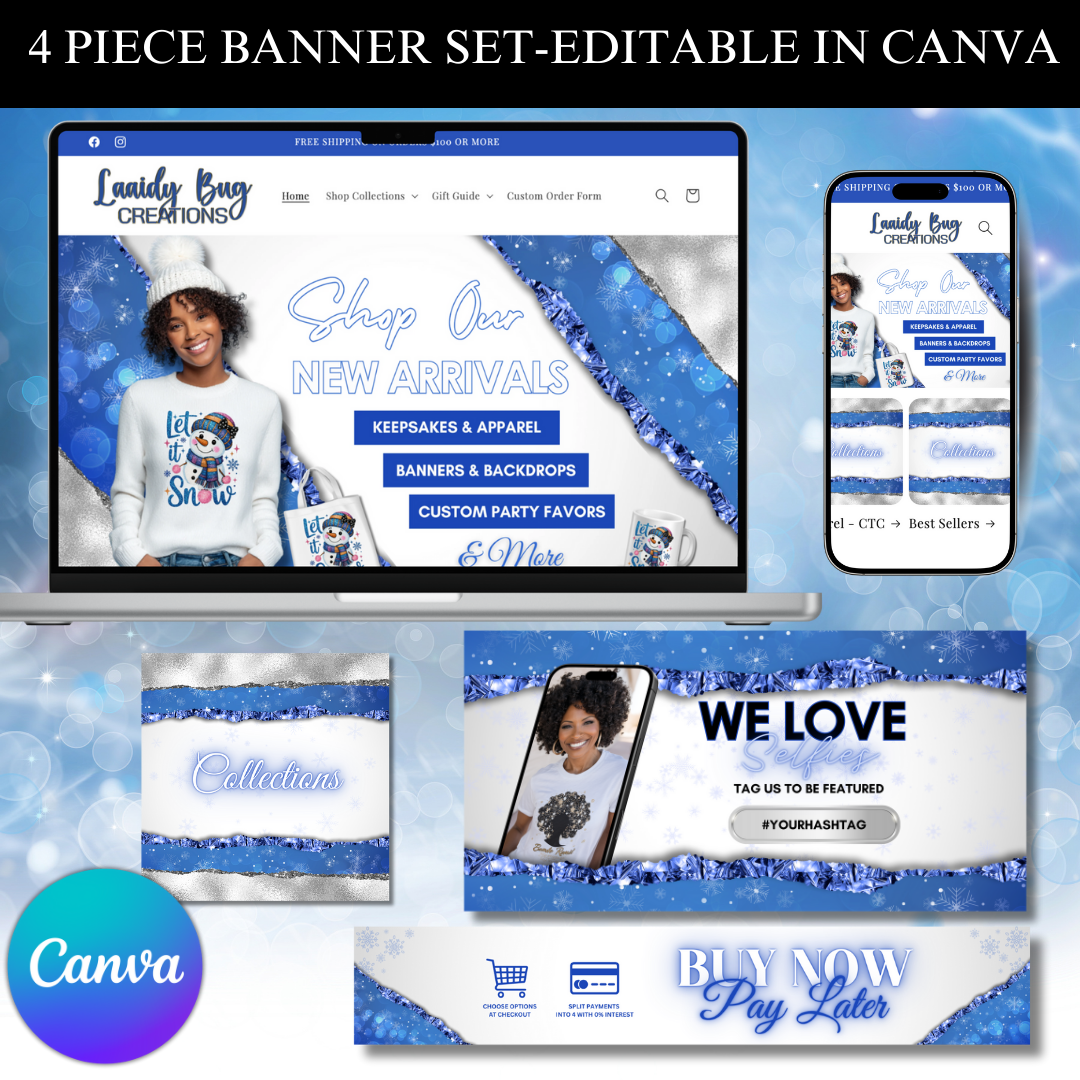 Winter Blue Web Banner Set
