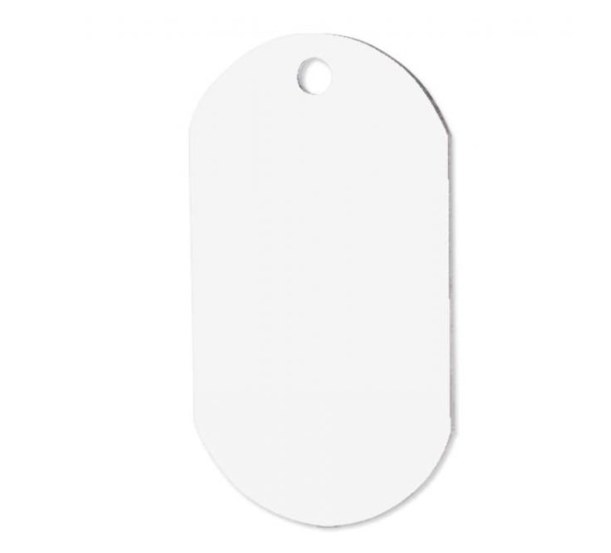 Double Sided White Aluminum Dog Tag