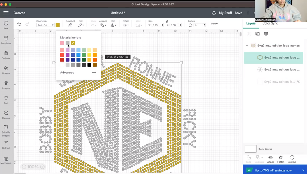 Bling Rhinestone T-Shirt-Using Cricut Design Space
