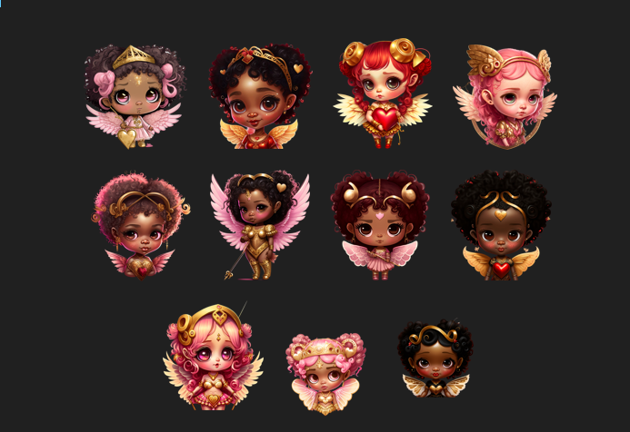 Cupid Goddess (PNG) Includes 11 Different Files